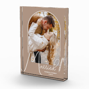 Bloc Photo Elégant Arc Mariage photo beige