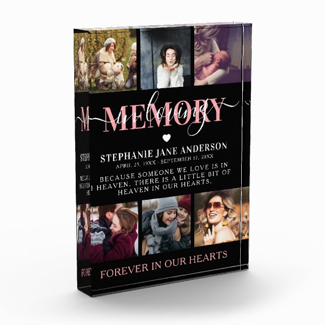 Bloc Photo Élégant dans l'amour mémoire photo collage mémoria (Gauche)