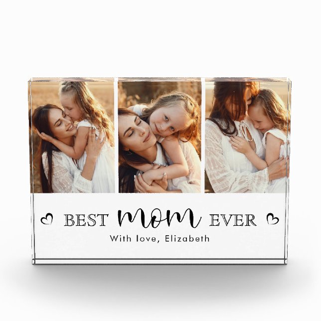 Bloc Photo Elegant Handwritten Script Mother’s Day Keepsake (Devant)