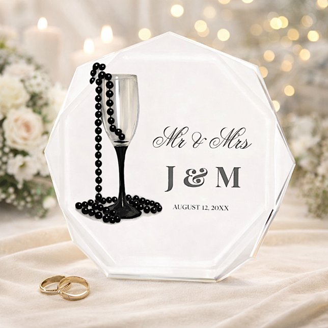 Bloc Photo Elegant Keepsake Newlyweds Gift Bride Groom  (Créateur téléchargé)