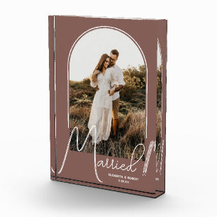 Bloc Photo Élégant Mariage Arch Rose Taupe