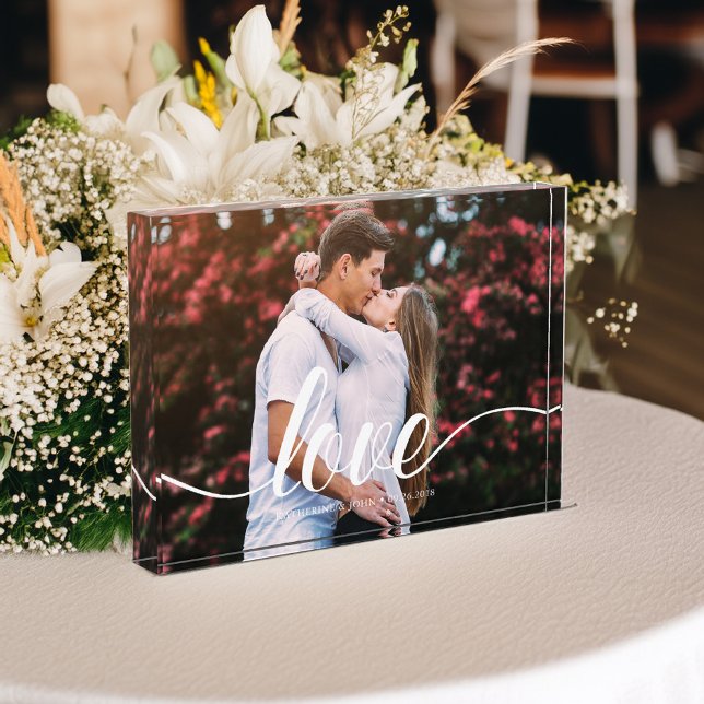 Bloc Photo Élégant script "Amour" superposition photo (Créateur téléchargé)