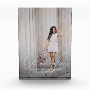 Bloc Photo Élégant script de fin d'études avec photo