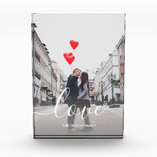 Bloc Photo Élégant texte d'amour photo couple personnalisé