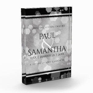 Bloc Photo Élégante fête du 10e anniversaire du Mariage de Ti