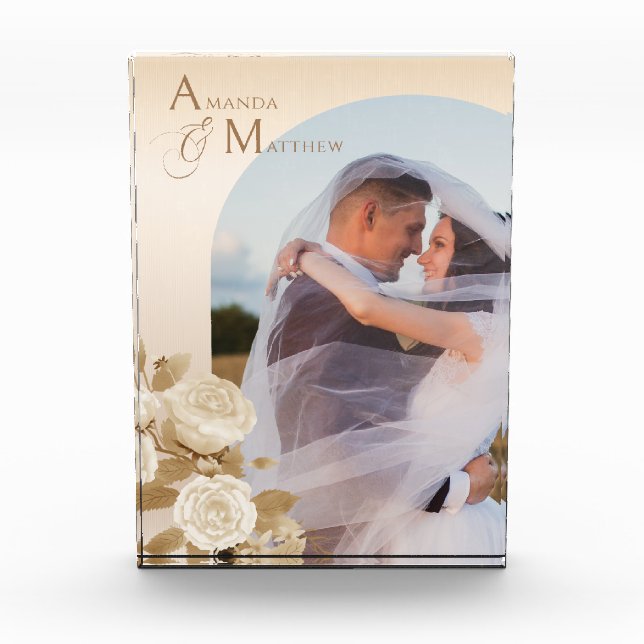 Bloc Photo Élégante Photo Beige Chic (Devant)