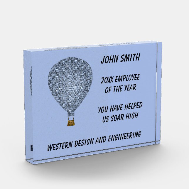 Bloc Photo Employé de l'année Reconnaissance du ballon à air  (Gauche)