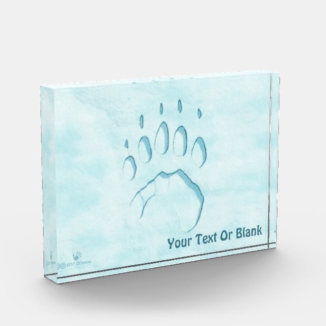 Bloc Photo Empreinte de patte d'ours polaire (Gauche)