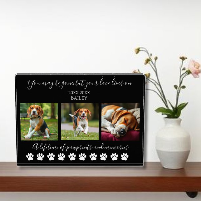 Bloc Photo Empreintes de pattes et souvenirs-mémorial personn (Paw Prints & Memories-Custom Pet- Photo Block)