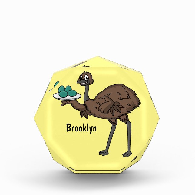 Bloc Photo Emu avec dessin animé d'oeufs (Devant)