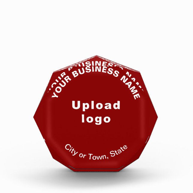 Bloc photo en forme d'octogone rouge commercial (Devant)