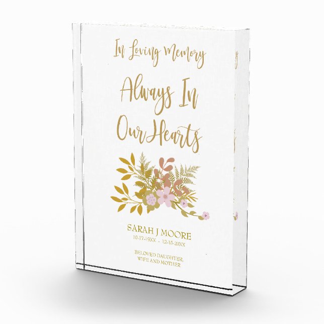 Bloc Photo En mémoire d'amour pour les chères personnes se ra (Droite)