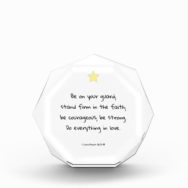 Bloc Photo Encourager la foi chrétienne Bible Verse Citation  (Devant)