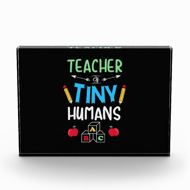 Bloc Photo Enseignant Cadeau enseignant minuscules humains (Devant)