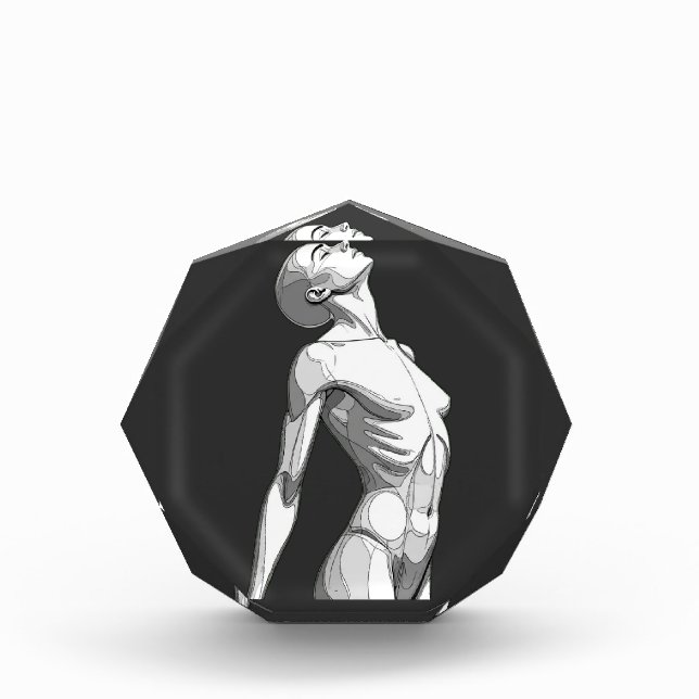 Bloc Photo Ethereal Android - Octagonal Acrylic Art Block (Devant)