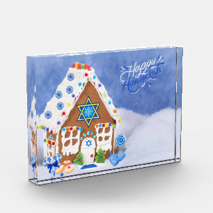Bloc Photo Étoile Hanoukka moderne de David Gingerbread House