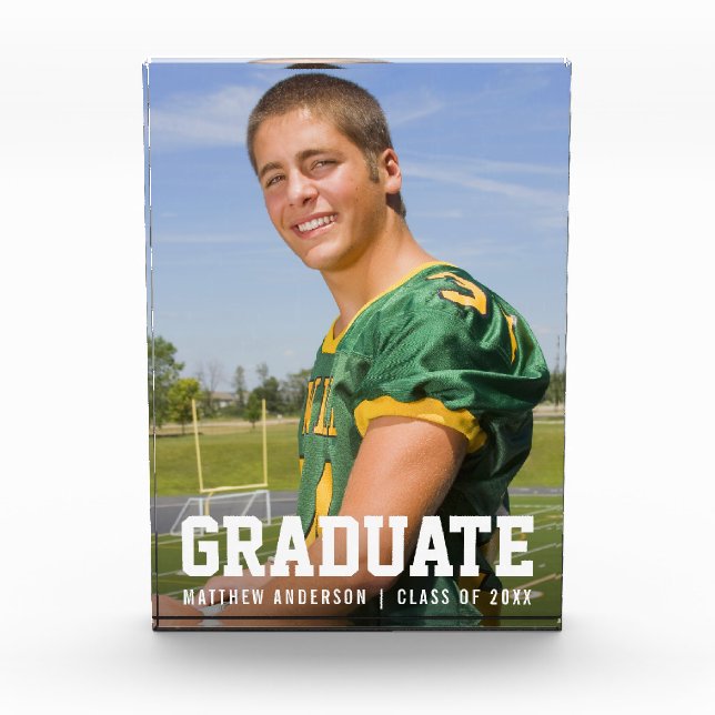 Bloc Photo Faire-part de diplôme sportif moderne (Devant)