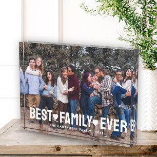 Bloc Photo Famille Moderne Simple Coeurs Aimer Meilleure Fami
