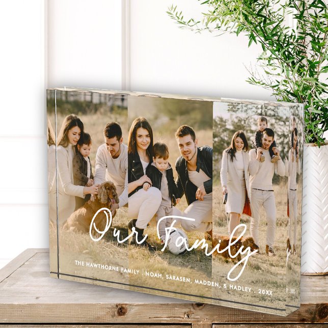 Bloc Photo Famille Moderne Simple Script Photo Collage (Créateur téléchargé)