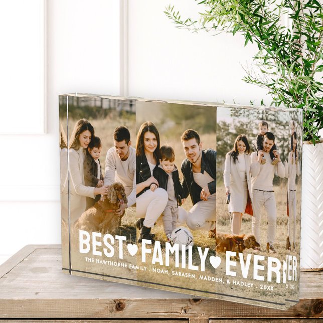 Bloc Photo Famille Nom photo Meilleure famille Jamais Collage (Créateur téléchargé)