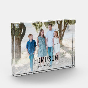 Bloc Photo Famille personnalisée 1 Photo Nom de famille super