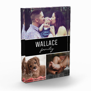 Bloc Photo Famille personnalisée nom de famille multiples pho