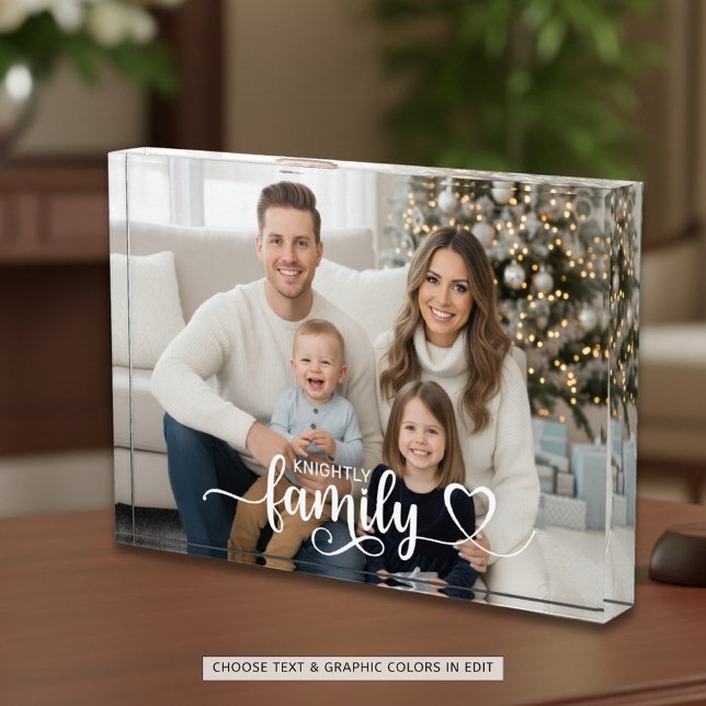 Bloc Photo Family Script Photo Heart Name Custom Display (Créateur téléchargé)