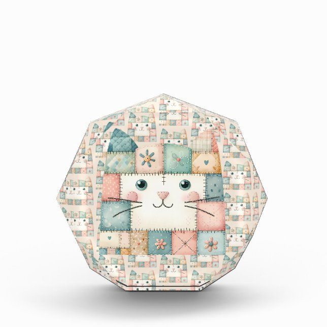 Bloc Photo Fausse Couverture Patchwork Pastel Maisonnette de  (Devant)