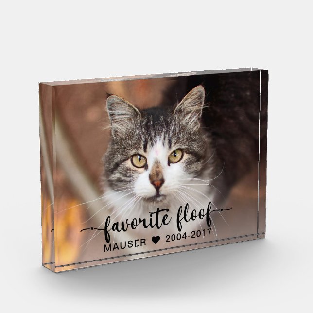 Bloc Photo Favori Floof Pet Memorial Photo (Gauche)