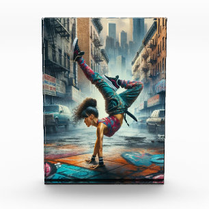 Bloc Photo Femmes en action de Breakdancer Silhouette de New