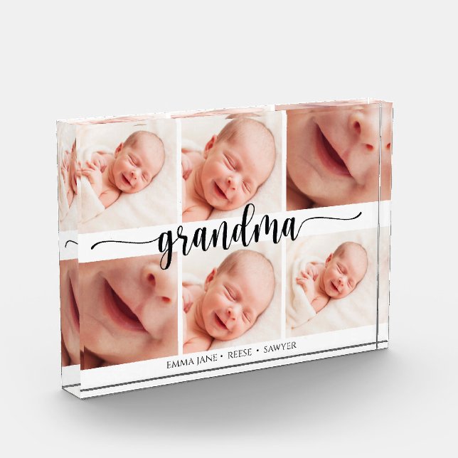 Bloc Photo Fête des mères de grand-mère Photo Collage de phot (Gauche)