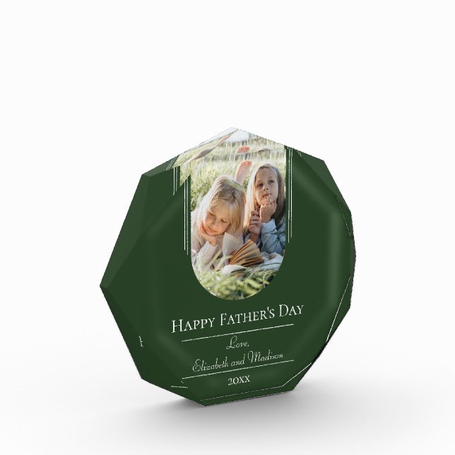 Bloc Photo Fête des pères photo Arch moderne | Emerald Green (Gauche)