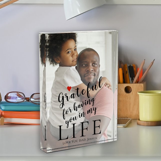 Bloc Photo Fête des pères photo personnalisée et devis texte (Créateur téléchargé)