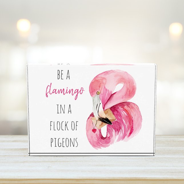 Bloc Photo Flamant rose Aquarelle Exotique Rose Moderne Avec  (Créateur téléchargé)