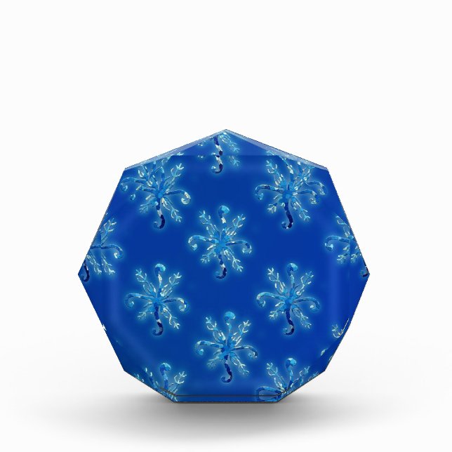 Bloc Photo Flèches de neige bleu cristal (Devant)