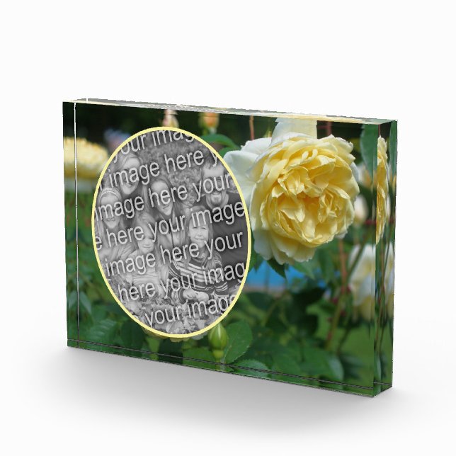 Bloc Photo Fleur de rose jaune Créez votre propre (Droite)