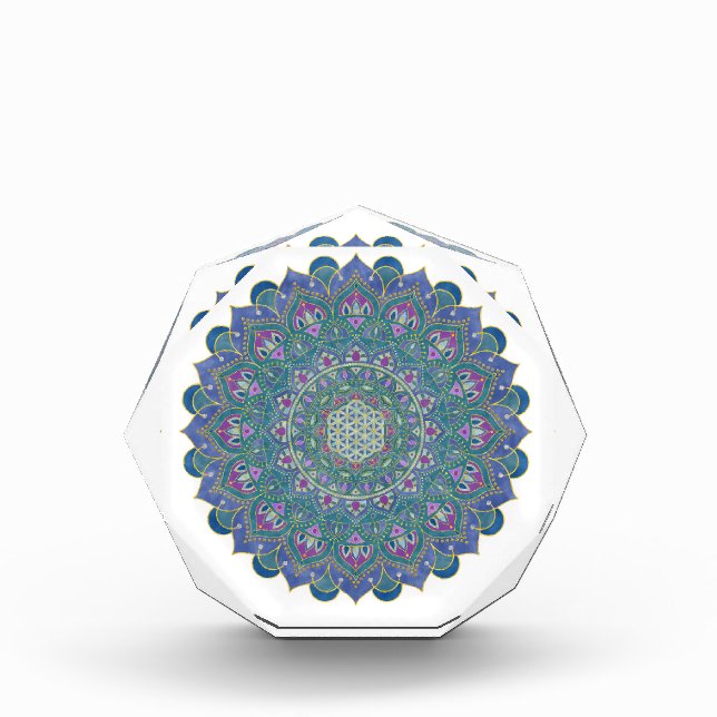 Bloc Photo Fleur De Vie - Mandala India Style 1 (Devant)