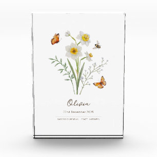 Bloc Photo Fleur du mois de naissance de Narcisse
