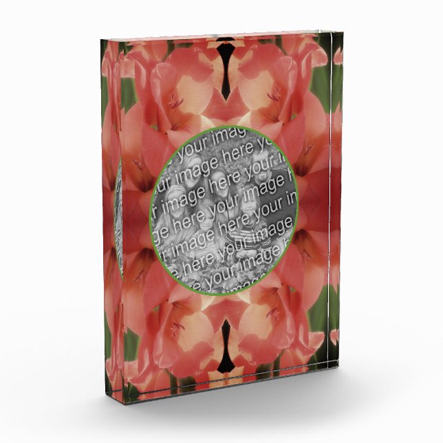 Bloc Photo Fleur Gladiolus Pale Peach Ajoutez Votre (Gauche)