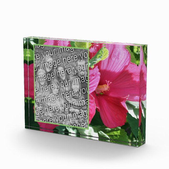 Bloc Photo Fleur Hibiscus Rouge Ajouter Votre Propre (Droite)