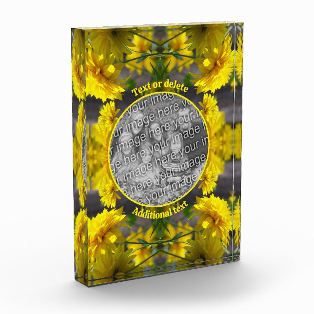 Bloc Photo Fleurs Au Soleil Personnalisé Ajouter Votre (Gauche)