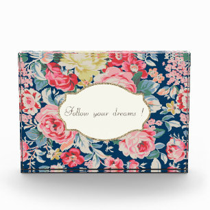 Bloc Photo Fleurs Romantiques Adorables - Message Motivationn