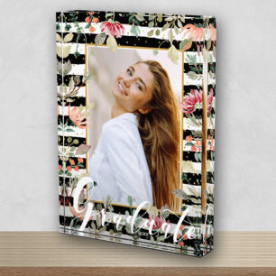 Bloc Photo Fleurs sauvages sur Blancs Noirs Gradute