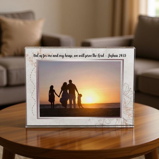 Bloc Photo Floral Abstract Bible Verse Custom Photo Block (Créateur téléchargé)