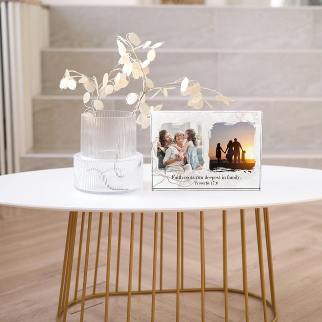 Bloc Photo Floral Abstract with Quote & Bible Verse Photo  (Créateur téléchargé)