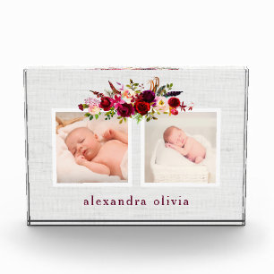 Bloc Photo Floral botanique de Boho avec deux photos sur