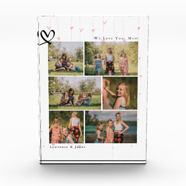 Bloc Photo Floral We Love You Abuela Mom Family Photo Collage (Devant)