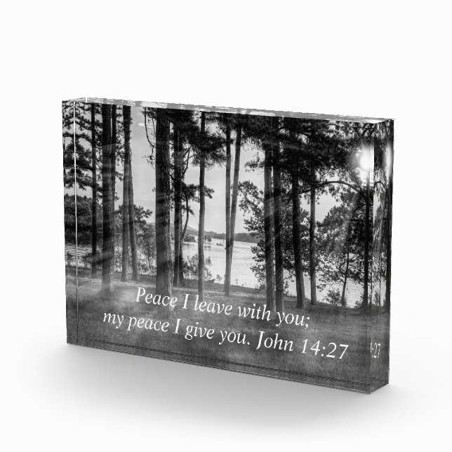 Bloc Photo Foggy Trees À Table Rock Grayscale Bible Verse (Droite)