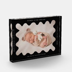 Bloc Photo Frame noir ondulé Quirky Wavy