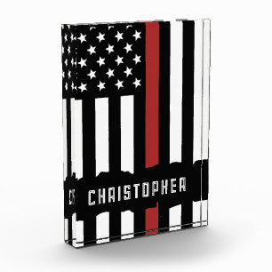 Bloc Photo Frappe Frappe personnalisée mince Red Line USA